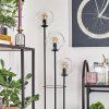 Gastor Stehleuchte Glas 15 cm Holz hell, Schwarz, 3-flammig