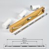 Gesteira Deckenleuchte Chrom, Holzoptik, 3-flammig