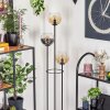 Koyoto Stehleuchte Glas 15 cm Holz hell, Schwarz, 3-flammig