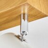 Gesteira Deckenleuchte Chrom, Holzoptik, 6-flammig