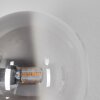 Chehalis Wandleuchte Glas 12 cm Chrom, Klar, Rauchfarben, 3-flammig