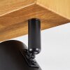 Gesteira Deckenleuchte Holzoptik, Schwarz, 6-flammig