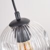 Ripoll Pendelleuchte Glas 15 cm Naturfarben, Schwarz, 5-flammig