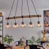 Ripoll Pendelleuchte Glas 15 cm Naturfarben, Schwarz, 5-flammig