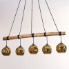 Ripoll Pendelleuchte Glas 15 cm Naturfarben, Schwarz, 5-flammig
