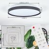 Sofo Deckenleuchte LED Schwarz, 1-flammig, Fernbedienung