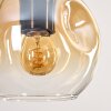 Ripoll Pendelleuchte Glas 15 cm Naturfarben, Schwarz, 3-flammig