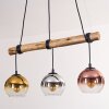Koyoto Pendelleuchte Glas 15 cm Naturfarben, Schwarz, 3-flammig