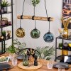 Ripoll Pendelleuchte Glas 15 cm Naturfarben, Schwarz, 3-flammig