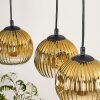 Ripoll Pendelleuchte Glas 15 cm Naturfarben, Schwarz, 3-flammig