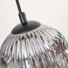 Ripoll Pendelleuchte Glas 15 cm Naturfarben, Schwarz, 3-flammig