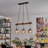 Ripoll Pendelleuchte Glas 15 cm Naturfarben, Schwarz, 3-flammig