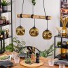 Ripoll Pendelleuchte Glas 15 cm Naturfarben, Schwarz, 3-flammig