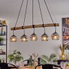 Ripoll Pendelleuchte Glas 15 cm Naturfarben, Schwarz, 5-flammig