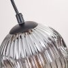 Ripoll Pendelleuchte Glas 15 cm Naturfarben, Schwarz, 5-flammig