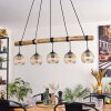 Ripoll Pendelleuchte Glas 15 cm Naturfarben, Schwarz, 5-flammig
