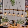 Ripoll Pendelleuchte Glas 15 cm Naturfarben, Schwarz, 5-flammig
