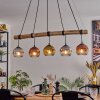 Ripoll Pendelleuchte Glas 15 cm Naturfarben, Schwarz, 5-flammig