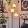 Gastor Stehleuchte Glas 15 cm Holz hell, Schwarz, 3-flammig