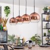 Koyoto Hängeleuchte Glas 25 cm Klar, Kupferfarben, 4-flammig