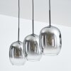 Apedo Hängeleuchte Glas 20 cm Klar, Rauchfarben, 3-flammig
