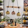 Ripoll Pendelleuchte Glas 15 cm Naturfarben, Schwarz, 3-flammig