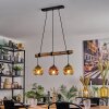 Ripoll Pendelleuchte Glas 15 cm Naturfarben, Schwarz, 3-flammig