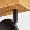 Gesteira Deckenleuchte Holzoptik, Schwarz, 8-flammig