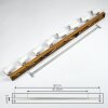 Gesteira Deckenleuchte Chrom, Holzoptik, 8-flammig