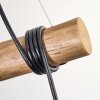 Ripoll Pendelleuchte Glas 15 cm Naturfarben, Schwarz, 3-flammig