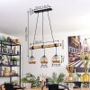Ripoll Pendelleuchte Glas 15 cm Naturfarben, Schwarz, 3-flammig