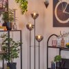 Gastor Stehleuchte Glas 15 cm Holz hell, Schwarz, 3-flammig