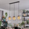Apedo Hängeleuchte Glas 20 cm Bernsteinfarben, Klar, 3-flammig