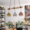 Ripoll Pendelleuchte Glas 15 cm Naturfarben, Schwarz, 3-flammig Ripoll Pendelleuchte Glas 15 cm Naturfarben, Schwarz, 3-flammig