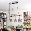Ripoll Pendelleuchte Glas 15 cm Naturfarben, Schwarz, 3-flammig Ripoll Pendelleuchte Glas 15 cm Naturfarben, Schwarz, 3-flammig