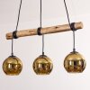 Koyoto Pendelleuchte Glas 15 cm Naturfarben, Schwarz, 3-flammig