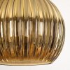 Koyoto Pendelleuchte Glas 15 cm Naturfarben, Schwarz, 3-flammig