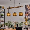 Koyoto Pendelleuchte Glas 15 cm Naturfarben, Schwarz, 3-flammig