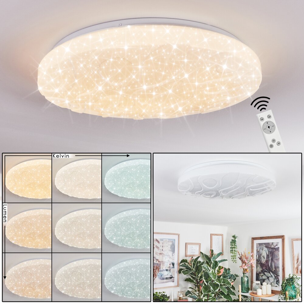Dacen Deckenleuchte LED Weiß, 1-flammig, Fernbedienung main product photo