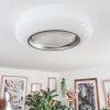Dayen Deckenleuchte LED Silber, Weiß, 1-flammig, Fernbedienung