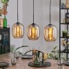 Apedo Hängeleuchte Glas 20 cm Bernsteinfarben, 3-flammig
