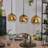 Ripoll Hängeleuchte Glas 20 cm Gold, Klar, 3-flammig
