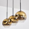 Ripoll Hängeleuchte Glas 20 cm Gold, Klar, 3-flammig