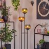 Koyoto Stehleuchte Glas 15 cm Holz hell, Schwarz, 3-flammig