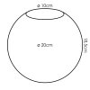 Glas-Lampenschirm Gastor Ersatzglas 20 cm Bernsteinfarben