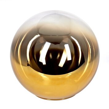 Lampenschirm aus Glas Gastor Ersatzglas 20 cm Gold, Klar