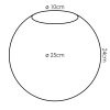 Glas-Lampenschirm Gastor Ersatzglas 25 cm Chrom, Rauchfarben
