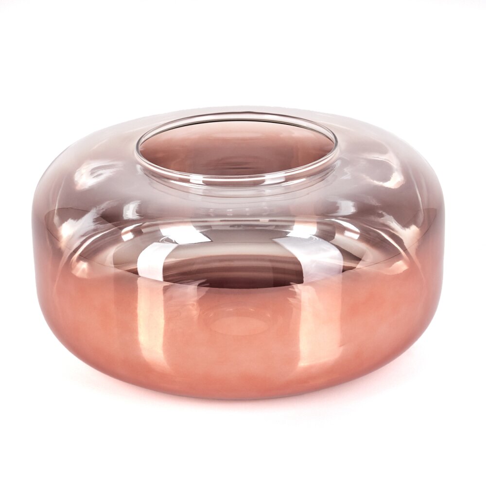 Glaslampenschirm Boza Ersatzglas 28 cm Klar, Kupferfarben main product photo