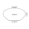 Glas-Lampenschirm Mertola Ersatzglas 35 cm Bernsteinfarben
