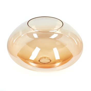 Lampenschirm aus Glas Mertola Ersatzglas 30 cm Bernsteinfarben, Klar